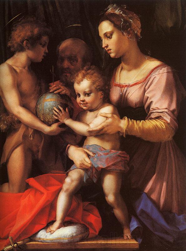 Andrea del Sarto The Holy Family with the Infant St.John France oil painting art